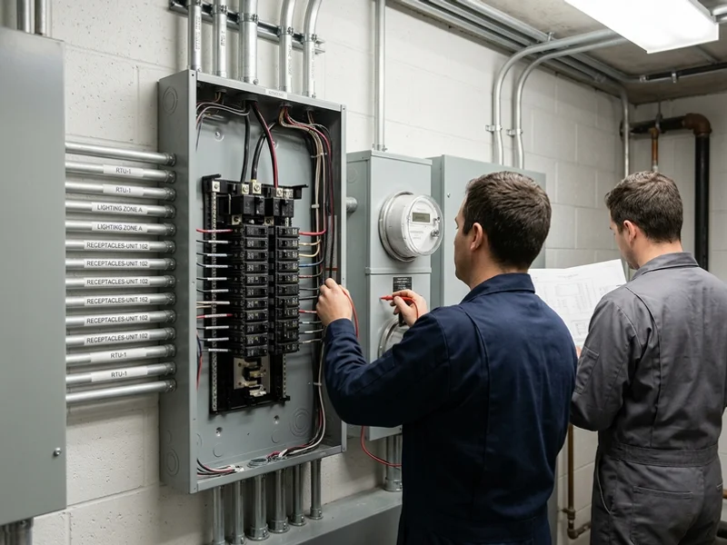 Completed retail tenant distribution with a submetering socket