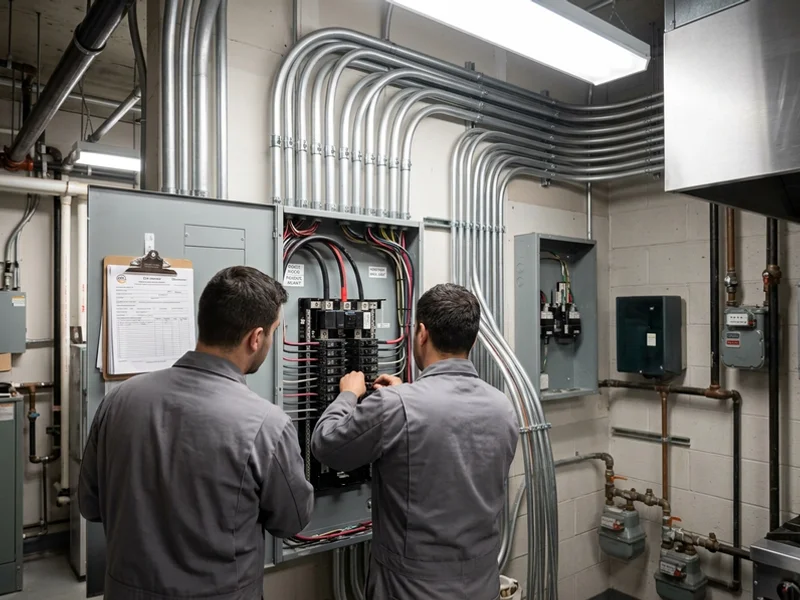 Dedicated circuits run to a commercial range hood and make-up air unit