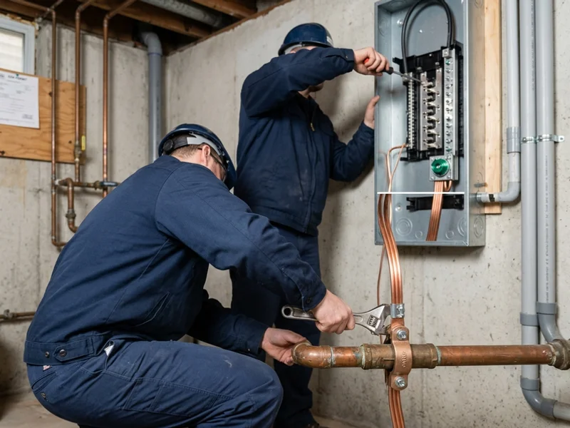 Neutral bar bonding and a new grounding electrode conductor clamped to the water service
