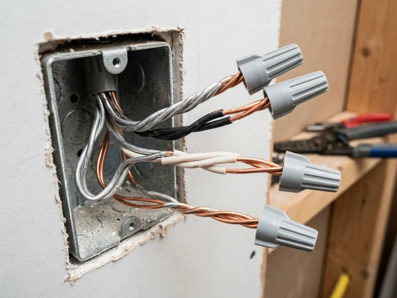 Device box with aluminum branch wiring pigtailed to copper tails