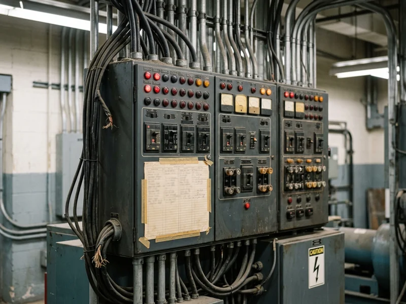Plant electrical room with aging distribution serving machine loads at capacity