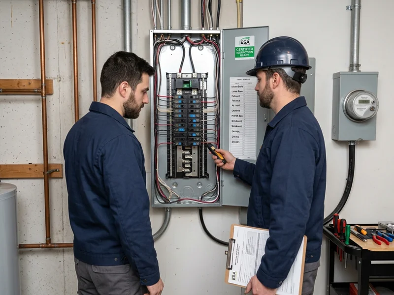 Replacement breaker panel with AFCI protection ready for inspection
